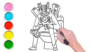 How to draw Titan Cameraman vs Toilet