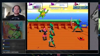TMNT Turtles in Time Arcade 1CC (EBA 2P version) - Easy difficulty - Donatello