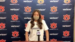 Olympic gold medalist Suni Lee addresses the media for the first time as an Auburn gymnast