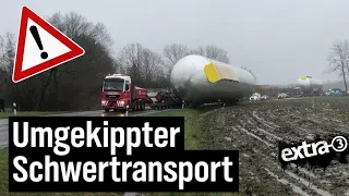 Umgekippter Schwertransport in Sögel | extra 3 | NDR