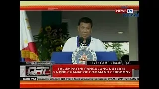 QRT: Talumpati ni Pang. Duterte sa PNP change of command ceremony