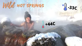 How to undress at -32C to relax in Yukon Hot Springs?!