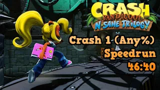 Crash Bandicoot N. Sane Trilogy - Crash 1 (Any%) Speedrun in 46:40