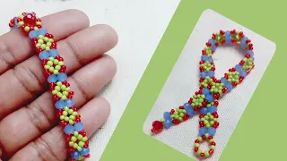 Dainty Seed Beads and Rondelles  bracelet || Jewelry making tutorial || DIY - Pulsera