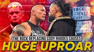 WWE Stars And Fans In UPROAR Over The Rock Replacing Cody Rhodes At WrestleMania 40