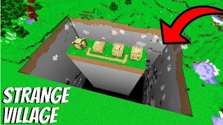 I find STRANGE VILLAGE in Minecraft ! VILLAGERS are in danger! 100% TROLLING trap in minecraft!