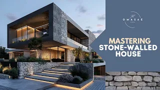 Mastering Modern Stone-Walled Houses with Exquisite Exterior Interior Design, Sustainable Materials