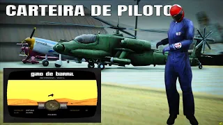 ✈ GTA San Andreas - Como fazer Escola de Pilotagem - Aprendendo a Voar (Tudo OURO) - Learning to Fly