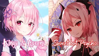 ♪ Nightcore - Kings & Queens x Sweet but Psycho (Switching Vocals)