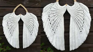 DIY ALAS de ANGEL en MACRAME (paso a paso) | DIY Macrame Angel Wings wall hanging Tutorial