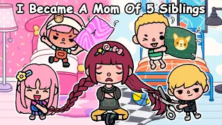 I Became A Mom Of 5 Siblings 5️⃣👧👦 Sad Story Toca Life World | Toca Boca