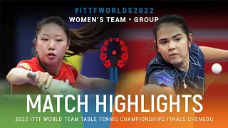 Highlights | Lily Zhang (USA) vs Adriana Diaz (PUR) | WT Grps | #ITTFWorlds2022