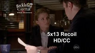 Castle 5x13  "Recoil"  Beckett Hides The Letter From Castle (HD/CC/L↔L)