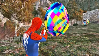 Spiderman's epic mission is to find and hatch dinosaur eggs in GTA5