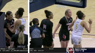 Refs Give 4 TECHNICALS: Robinson, Miles, Hailey Van Lith, & Mabrey | #4 Louisville vs #14 Notre Dame