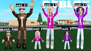 We're Growing Up from age 5 to age 21! | Roblox