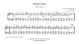 Beethoven : German Dance in E flat Major, WoO 13, No. 9