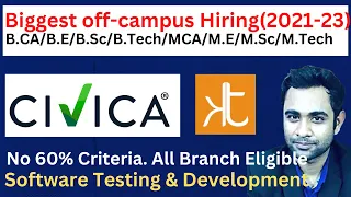 Civica & Vestas Off-Campus Hiring 2021-2023 | BCA/B.E/B.Sc/B.Tech/MCA/M.E/M.Sc/M.Tech