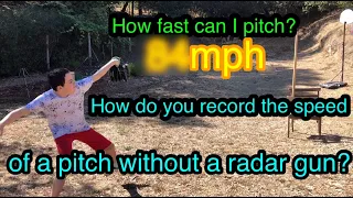 HOW TO RECORD THE SPEED OF A PITCH WITHOUT A RADAR GUN  (using simple math)