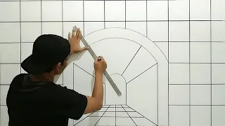 Hallway 3D wall painting || wall art painting decoration good interior design