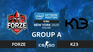 CS:GO - forZe vs. K23 [Inferno] Map 2 - IEM New York 2020 - Group A - CIS