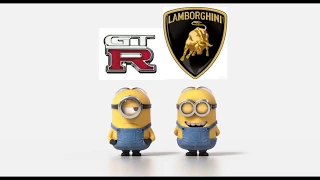 GTR vs Lamborghini Minions Style (Funny Video) #lamborghini