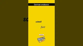 German adjectives meaning and pronunciation ( schnell) | fast