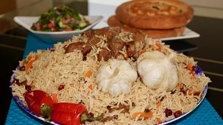 Traditional Uzbaki Kabuli  Pulao Recipe - Uzbek Plov or - Osh - Pilaf  - One Pot Dish