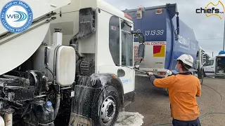 Fleet Cleaning Garbage Trucks