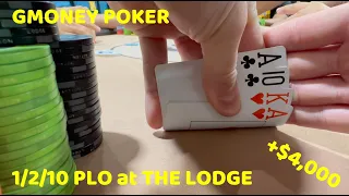 Aggression Pays Off, Biggest PLO Win Yet at The Lodge Poker Club - GMoney VLOG #8