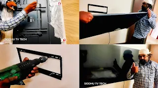 HOW TO INSTALL ONEPLUS 55INCH TV,tv,tv stand,tv Wall mount installation,wall mount tv installation,