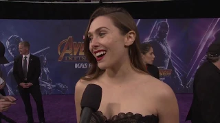 Avengers: Infinity War: Elizabeth Olsen "Scarlet Witch" World Premiere Movie Interview | ScreenSlam