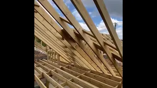Hand cut pitched roof with low pitched dormer | JC Timber Roof Specialist