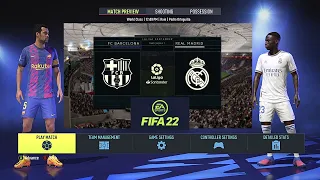 FIFA 22 - FC Barcelona vs Real Madrid - 2 players versus gameplay PC [Full HD 1080p60FPS]