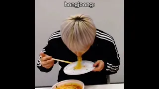 hongjoong: "seonghwa eats like a bulldozer" #ATEEZ #에이티즈 #Kpop