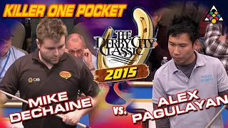 ONE-POCKET: MIKE DECHAINE VS ALEX PAGUALAYAN - 2015 DERBY CITY CLASSIC