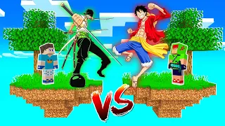 ILHA DO LUFFY VS ILHA DO ZORO no MINECRAFT !! (ONE PIECE 🏴‍☠️)