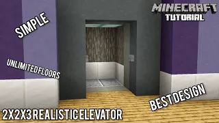 2x2x3 BEST Multifloor Realistic Elevator | Minecraft 1.20 Redstone Tutorial
