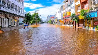 Flooding in Chiang Mai, Thailand. 4th of October 2022