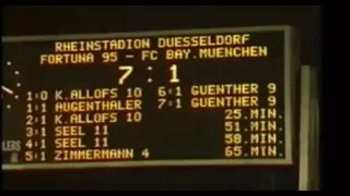 1978 Fortuna Düsseldorf - Bayern München 7:1 | 2x Allofs, Seel, Günther, 1x Zimmermann