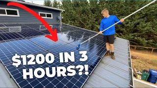 I Made HOW Much Cleaning Solar Panels??