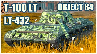 T-100 LT, Object 84 & LT-432 • WoT Blitz Gameplay