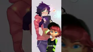 Miraculous Boys X Girls Singing Simpapa Polyubila 😍💞 #shorts #miraculous #ladynoiredits #viral