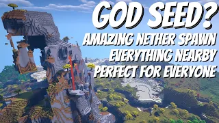 Best Minecraft Seeds | THIS seed is an absolute GOD seed! AWESOME Nether Spawn (Minecraft Survival)