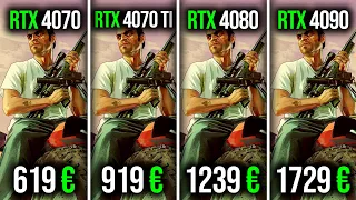 RTX 4070 vs RTX 4070 Ti vs RTX 4080 vs RTX 4090 - Test in 8 Games