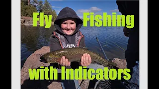 Spring fly fishing with indicators at a favorite lake.