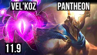 VEL'KOZ vs PANTHEON (MID) | 7/0/5, 2.5M mastery, 1500+ games, Godlike | EUW Master | v11.9