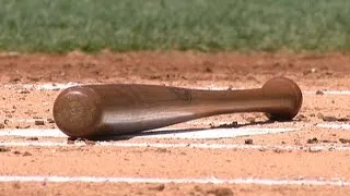 CLE@NYY: Babe's bat is ceremonially placed on home