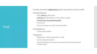 Ophthalmology - conjunctivitis i