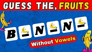 Guess the Fruit Without Vowels in 3 Seconds, From Easy to Impossible Level | Quiz Zone One